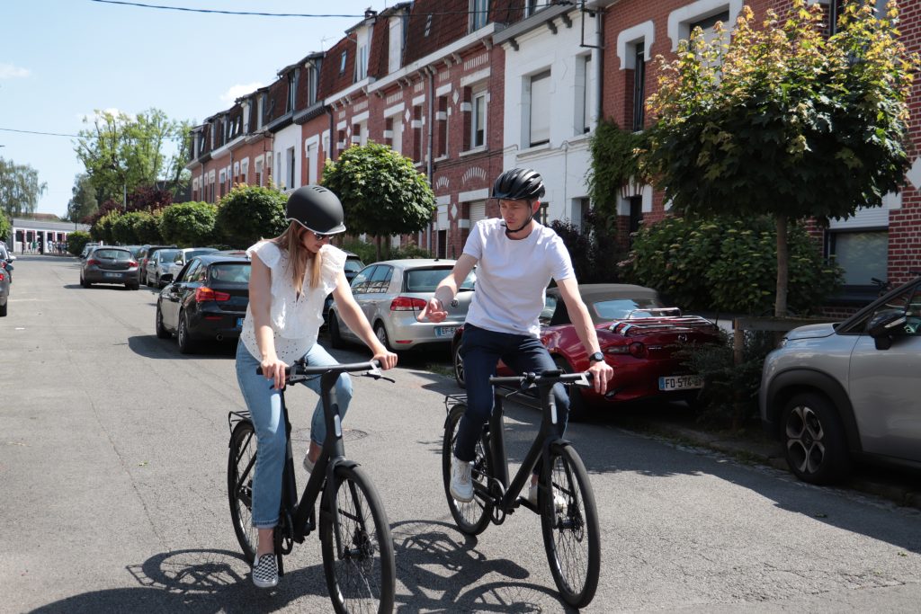 mobilité : demonstration velo avec un ambassadeur